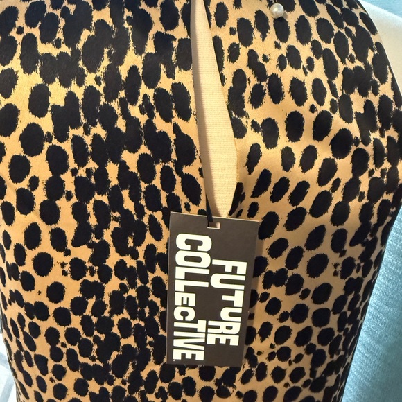 Leopard sleeveless A-Line mini dress NWT size S - Picture 4 of 4